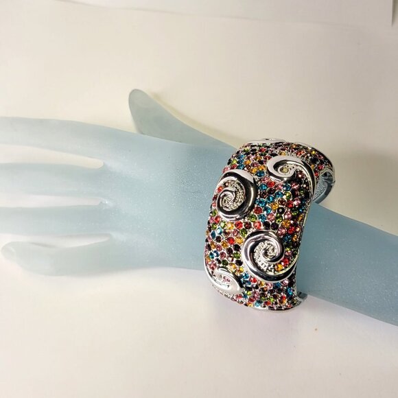 Multicolored Cuff Bangle Bracelet - Picture 4 of 16